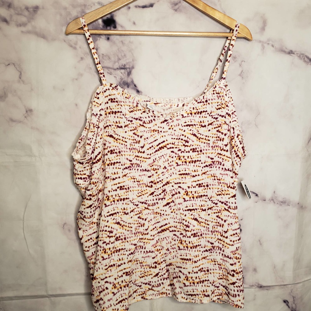 OLD NAVY Printed Ruffle Flowy Cami Tank Top XXL
